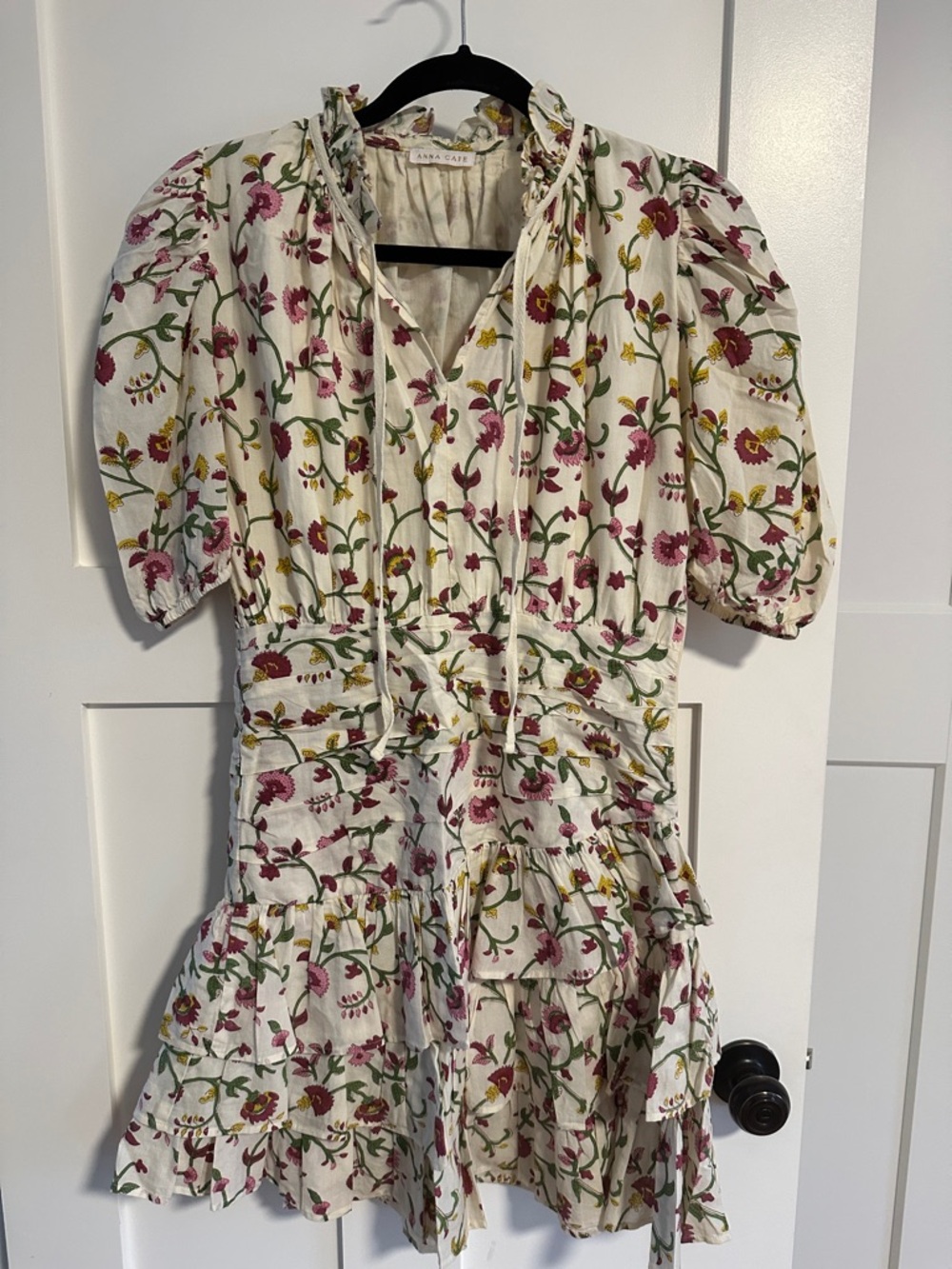 Anna Sui White Floral Mini Dress